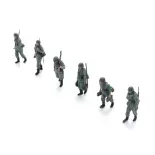 Infanterie de la Wehrmacht en marche vers la ligne de front, lot de 6 - Artitec 5870062 - HO 1/87