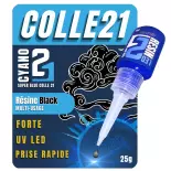 Colle Résine LED UV Noire - Colle21 - 25mL